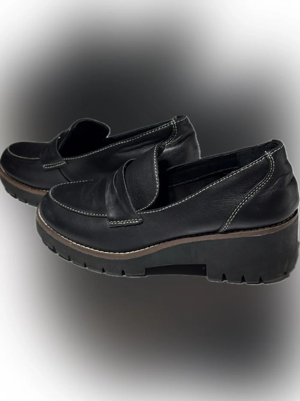 Blondo Dulce Waterproof Chunky Heel Platform Lugsole Loafers Size 9M